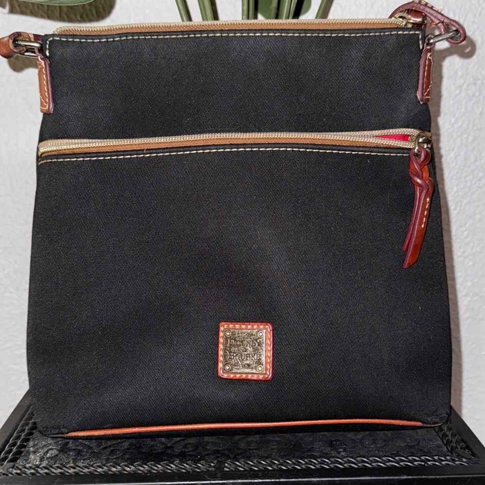 Dooney & Bourke Black and Brown Crossbody Bag
